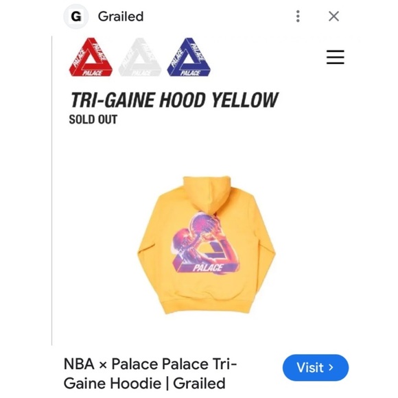 PALACE Tri Gaine Hoodie Sweatshirt Size Medium - Picture 14 of 14
